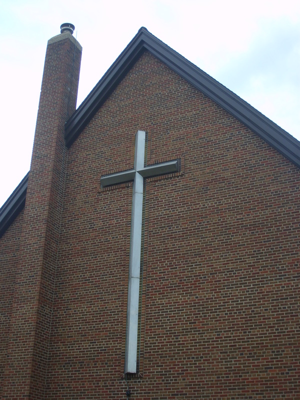 Cross on church